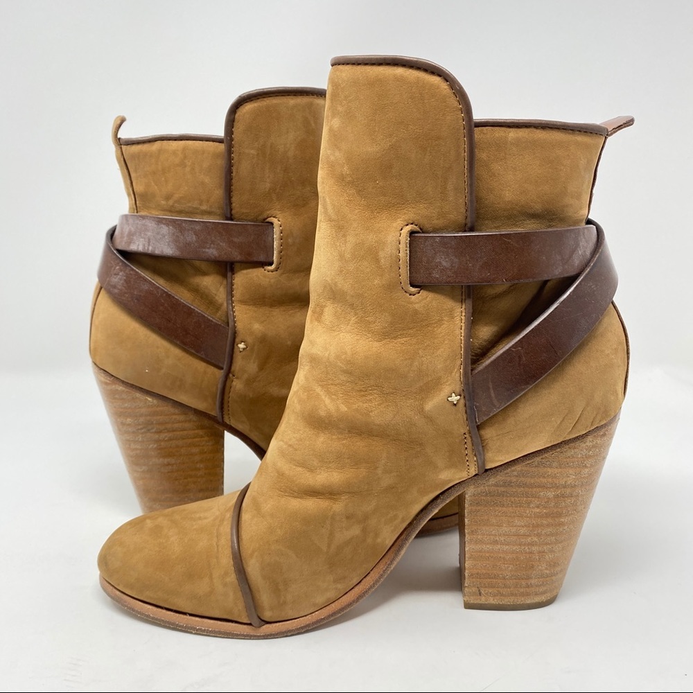 Rag & Bone Kinsey Nubuck Suede Cap Toe Booties
